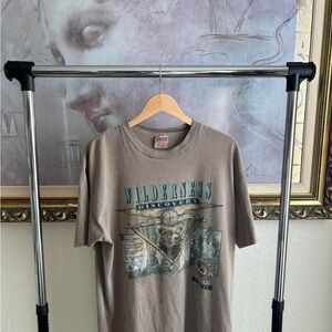 Vintage Oneita Men's Brown Graphic Tee